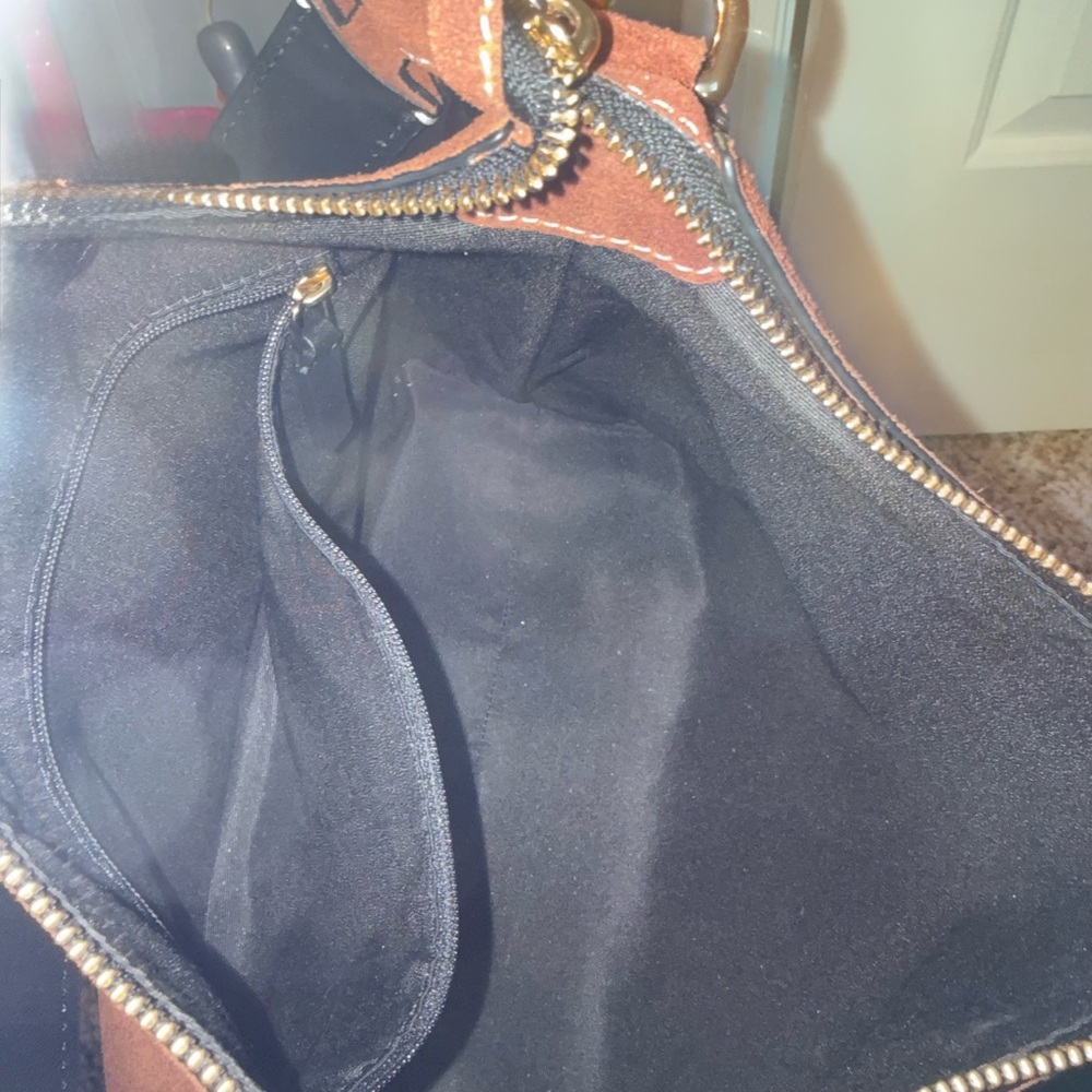 Marc Jacobs Brown Suede Hobo with Black Trim and Gold Hardware - Picture 7 of 7
